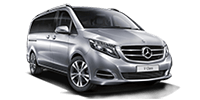 Black Executive 7 Seater Car in white Background