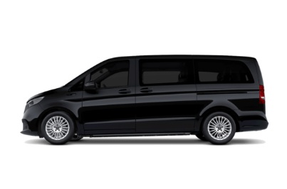 Black Executive 8 Seater Car in white Background