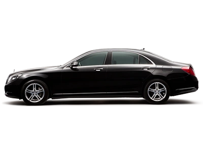 Black Executive Saloon Car in white Background
