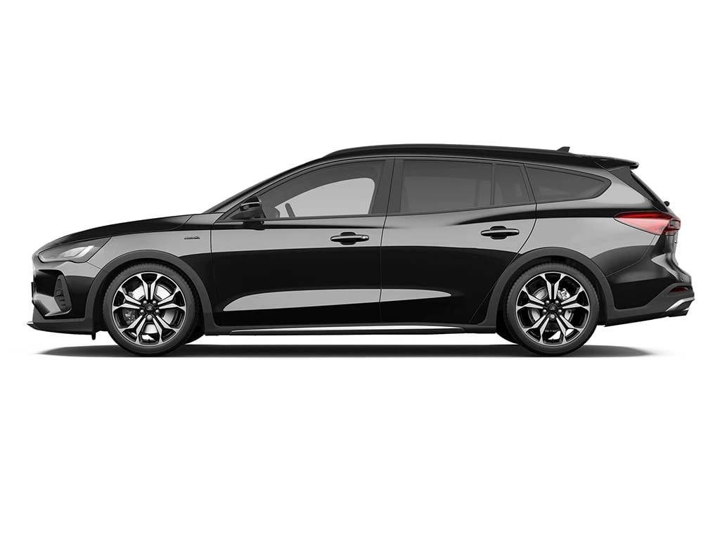 Black Estate Car in white Background